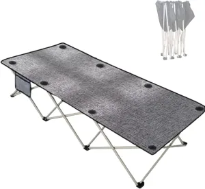 Portable Folding Adult Bed,Camping Cot Folding Camping Bed for Adults, 190 * 68cm Heavy Duty Comfortable Sleeping Cots, Sturdy Portable Rollaway Bed for Outdoor Travel Indoor Office - Load