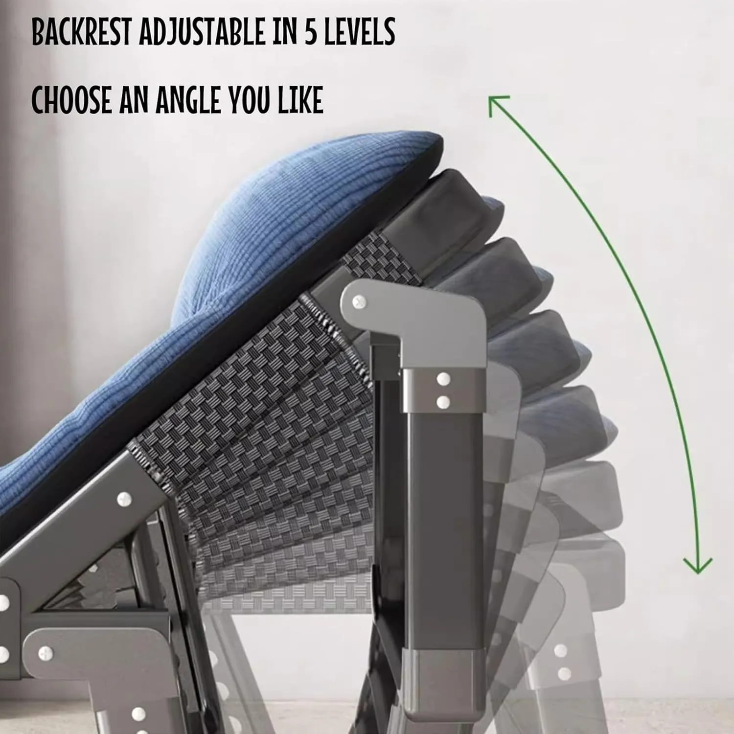 Portable Folding Adult Bed,Camping Cot Sleeping Cots for Adults, 5Position Folding Chaise Lounge Chairs Outdoor, Folding Camping Cot, Folding Cot Camping Cot for Adults Portable Folding O