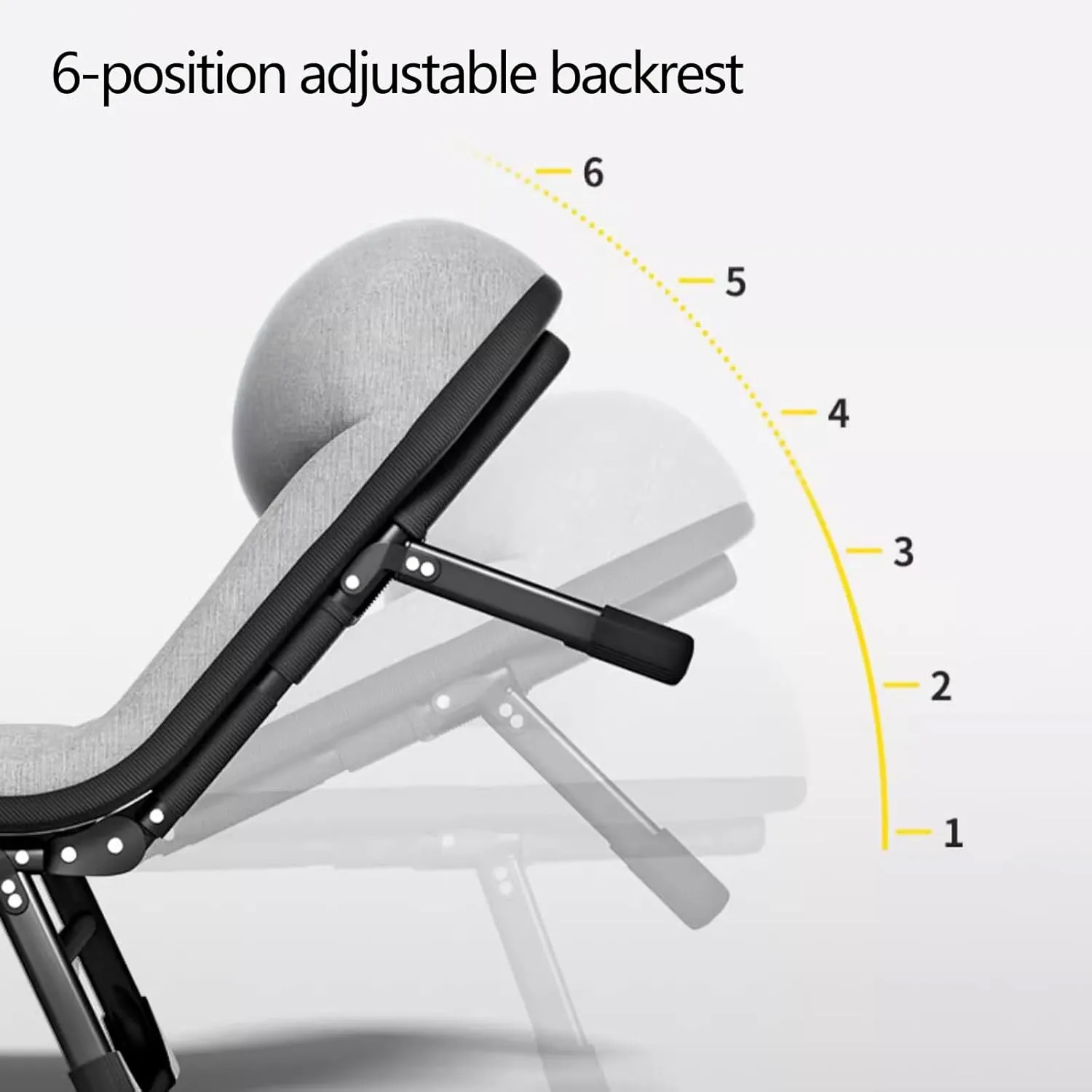 Portable Folding Bed for Adults Camping Cot for Adults 6 Position Adjustable Backrest, Supports 250kg Perfect for Camping Pool Beach Patio(6 Legs/8 Legs)(170 * 55 * 40cm)