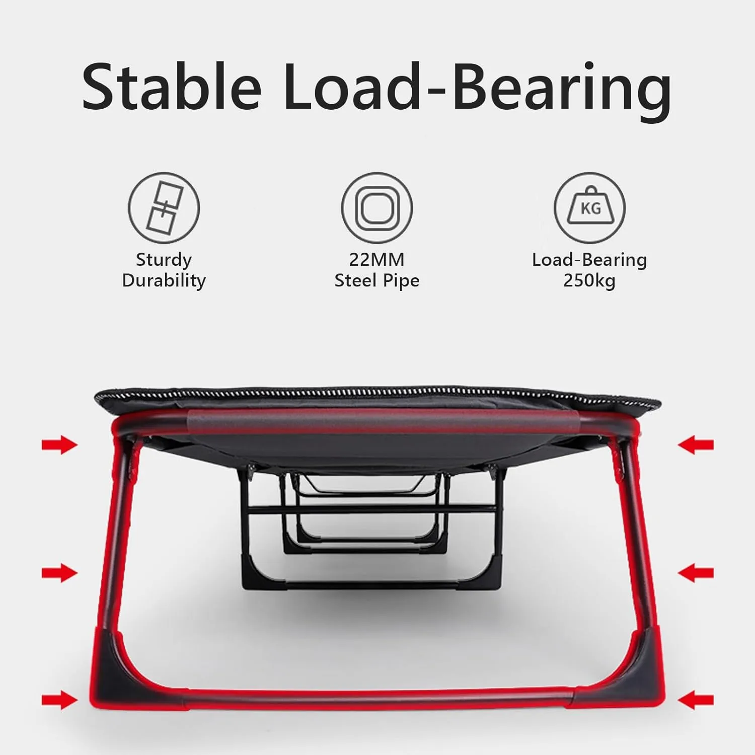 Portable Folding Bed with Mattress, Good Load-bearing Capacity Adjustable Fit to The Human Body, Camping Cot, for Home Outdoor Travel(175 * 56CM)
