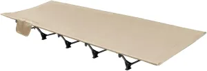 Portable Folding Outdoor Camping Cot Bed, Wide and Comfortable, Waterproof and Breathable, Can Carry 150 kg, with Storage Bag, Travelling, Mountaineering, Hiking(Beige)