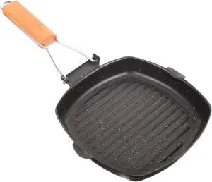 Portable Griddle Pan Folding Camping Steak Frying Pan Quick Heating Non-stick Outdoor Cooking