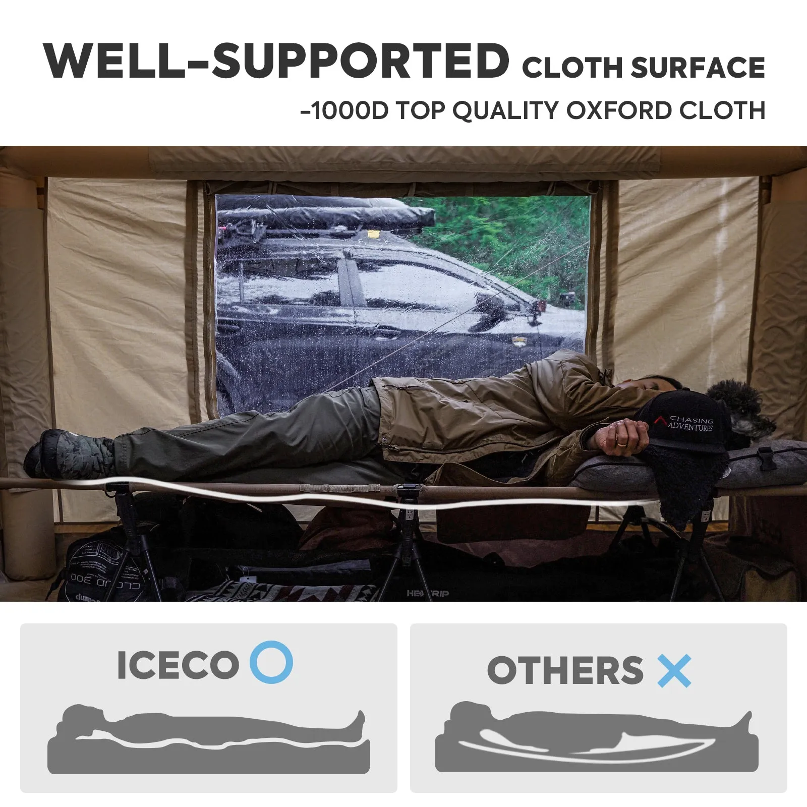 Portable L Size Camping Cot | ICECO Outdoor