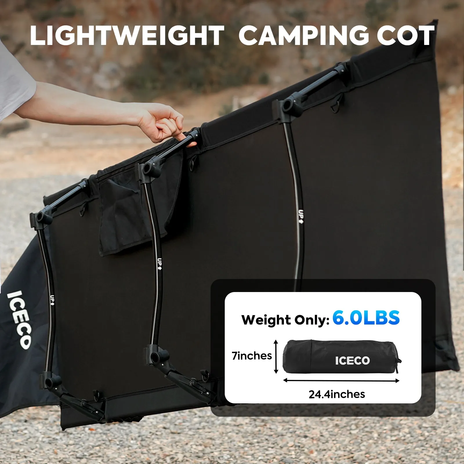 Portable L Size Camping Cot | ICECO Outdoor