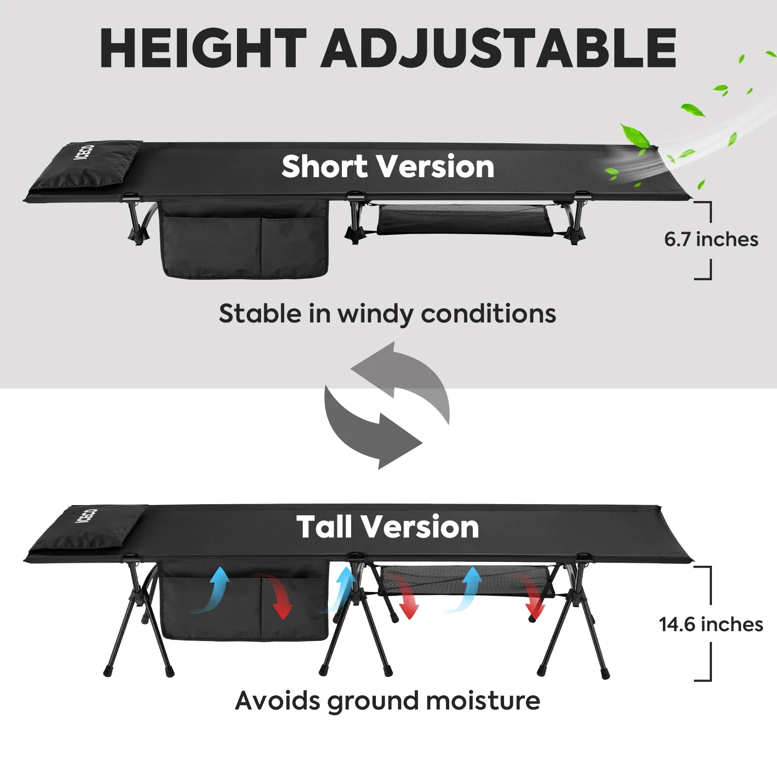 Portable L Size Camping Cot | ICECO Outdoor