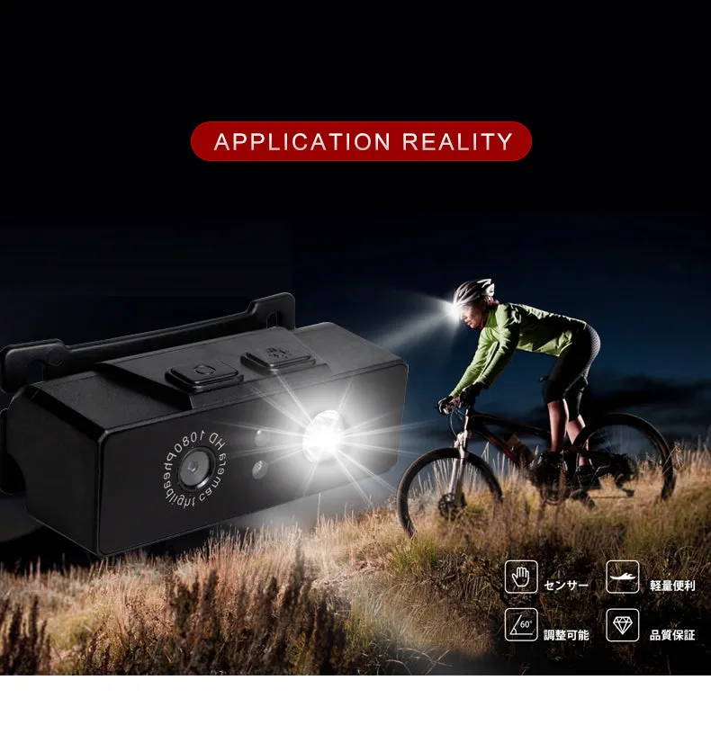 Portable Mini LED Headlamp USB Rechargeable Camping Head Lamp Fishing Detachable Headlight Sport Camera DVR Recorder D9