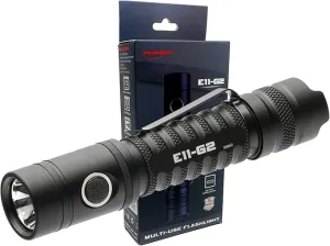 PowerTac E11-G2 Compact LED Flashlight – Extremely Bright 1300 Lumens Perfect for Everyday Carry or Professional Use, Rechargeable Type-C Charging Port, Waterproof, Hands-Free Operation