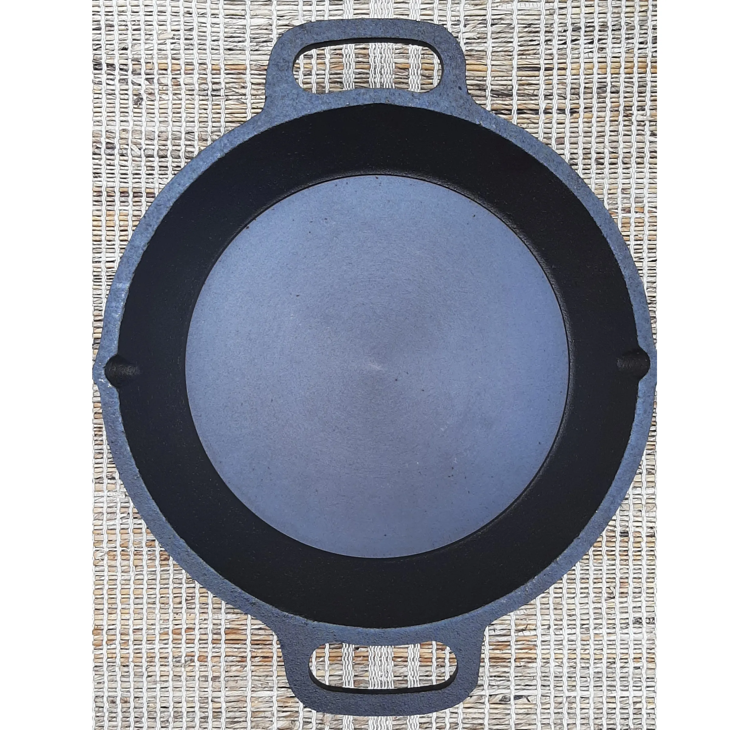 Pre-seasoned Cast Iron Kadai/Kadhai, 10 Inches, Black