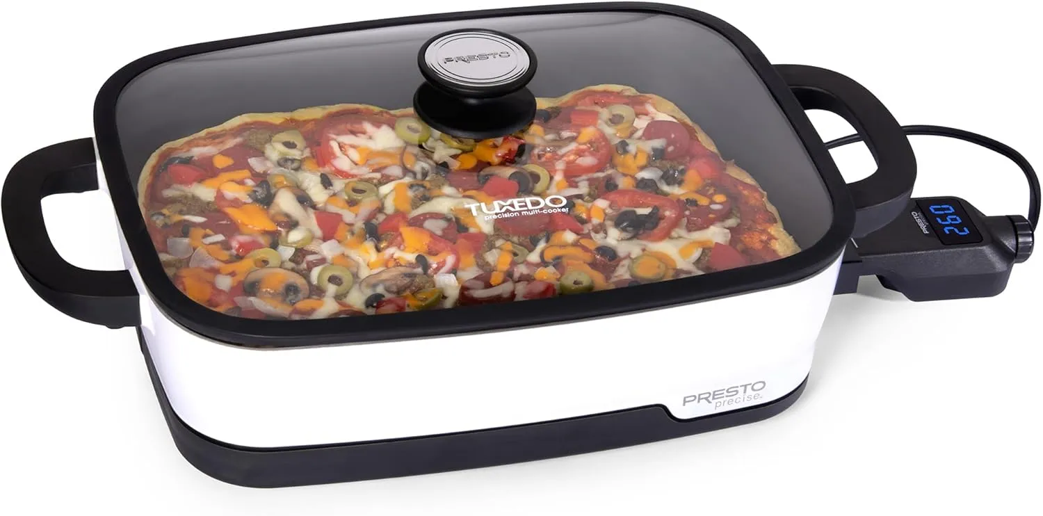 Presto 06854 Tuxedo Digital Precision Skillet, Sous Vide, Multi-Cooker