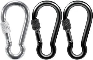 PROND Locking Carabiners, Heavy Duty Carabiner, 316 Stainless Steel Screw Lock Carabiner Hooks
