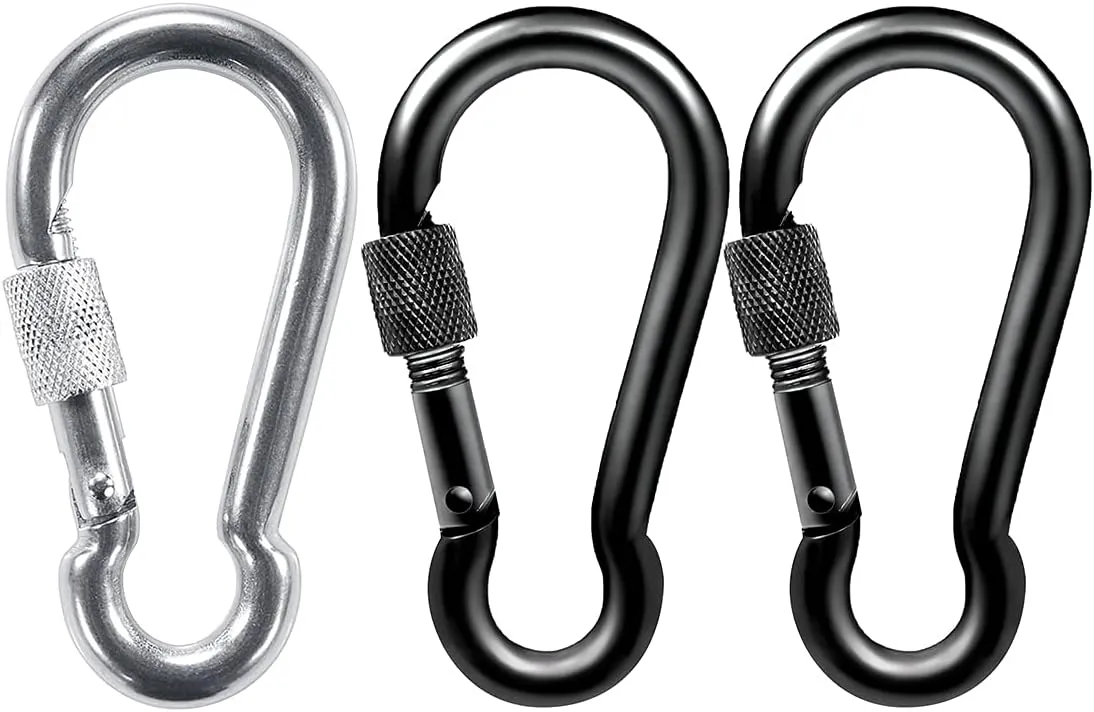 PROND Locking Carabiners, Heavy Duty Carabiner, 316 Stainless Steel Screw Lock Carabiner Hooks