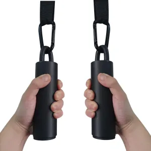 Pull Up Grips Set with Hanging Straps and Strong Carabiner, Finger Strengthener，Forearm, Biceps, Ninja Warrior, Back Muscles Training