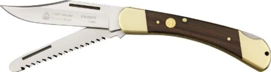 Puma SGB Warden With Saw Jacaranda Wood Lock Back Folding Knife