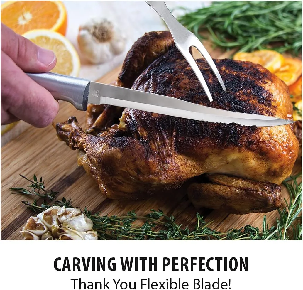 Rada Cutlery Carver Boning Knife, Made in USA, Silver Handle