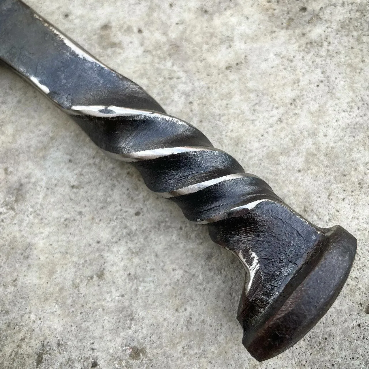 Railroad Spike Cleaver Carbon Steel Knife