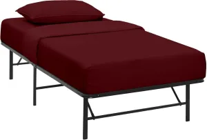 Rajlinen Cot Sheet Set 33" X 75", 4-Piece Premium Cotton Bedding, Deep Pocket Fits Up to 8" Mattress, Perfect for Narrow Twin, RV Bunk, Camp Bed, Folding Cot, Guest Bed, Burgundy