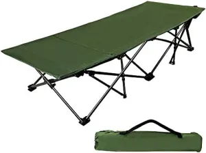 REDCAMP Oversized Folding Camping Cots for Adults 500lbs, Double Layer Oxford Strong Heavy Duty Extra Wide & Large Sleeping Cots for Camp Office Use, Portable with Carry Bag, Green Oversized 79x33