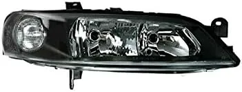 Right Headlight compatible with Opel Vectra B 1999 2000 2001 2002 VP259P Front Car Light Lamp Headlamp Passenger Side Headlights Assembly Projector Clear Glass Black LHD