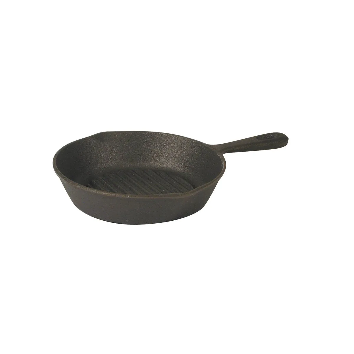 Round Skillet Ribbed Cast Iron