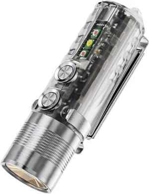 RovyVon A28 G2 EDC Flashlight with Red and White Side Light,1000 Lm Rechargeable,Water Resistant,EDC Pocket Flashlight for Camping and Everyday Carry