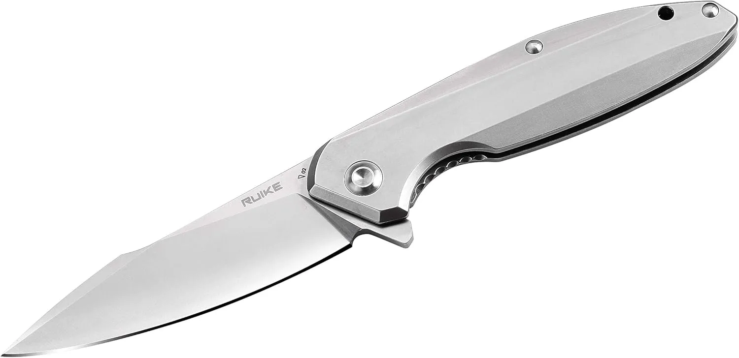 Ruike Tactical Folding Knife Small Pocket Knife with Clip EDC Camping Fishing hiking Knives Frame Lock 14C28N Steel Black Outdoor Indoor Work Utility Knife Tool Men Women Blet P128-SF