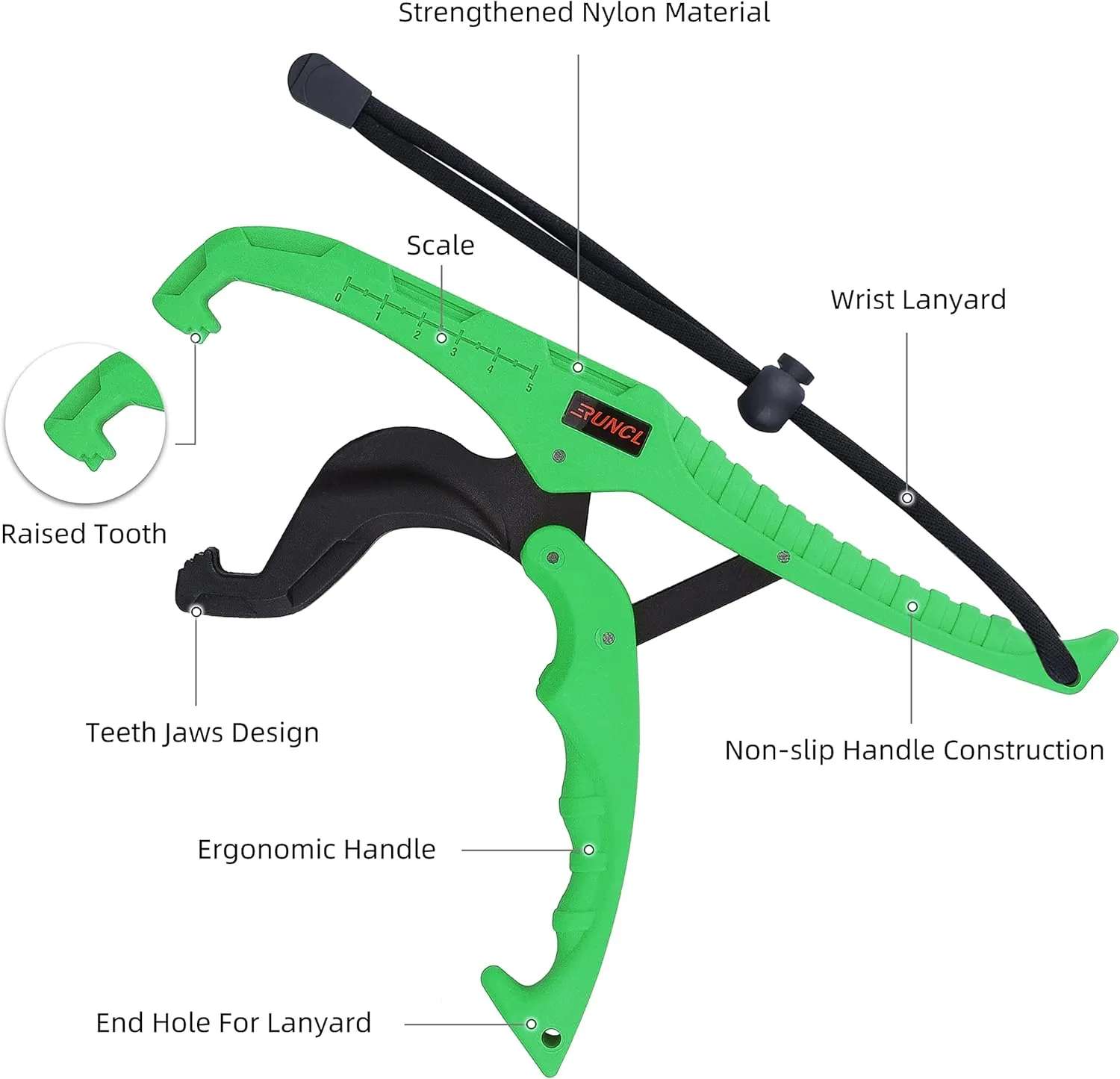 RUNCL Fishing Plier, Fish Lip Gripper Kit, Fishing Remover Extractor, Multi-Function Fishing Tools for Saltwater, Freshwater, Ice Fishing, Premium Fishing Gifts for Men