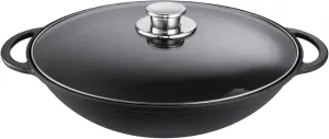 Rustika 1662-36 s Wok 36 cm Including Accessories Black