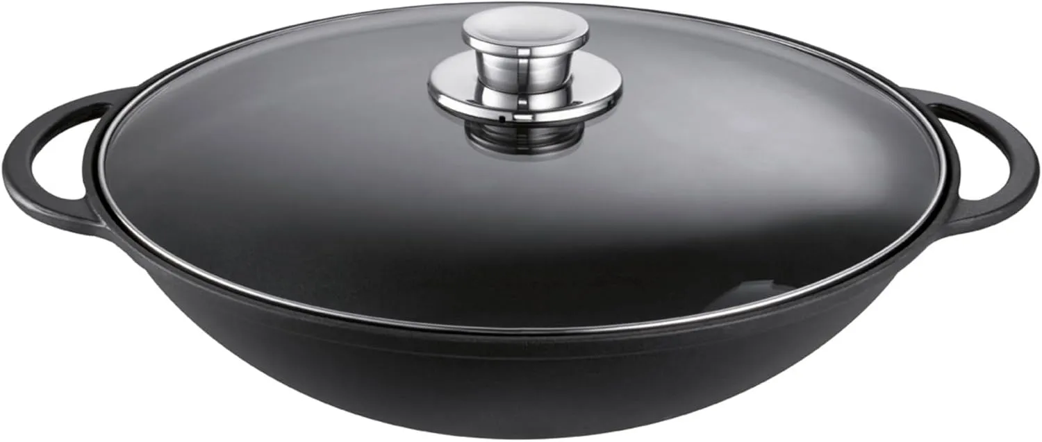 Rustika 1662-36 s Wok 36 cm Including Accessories Black