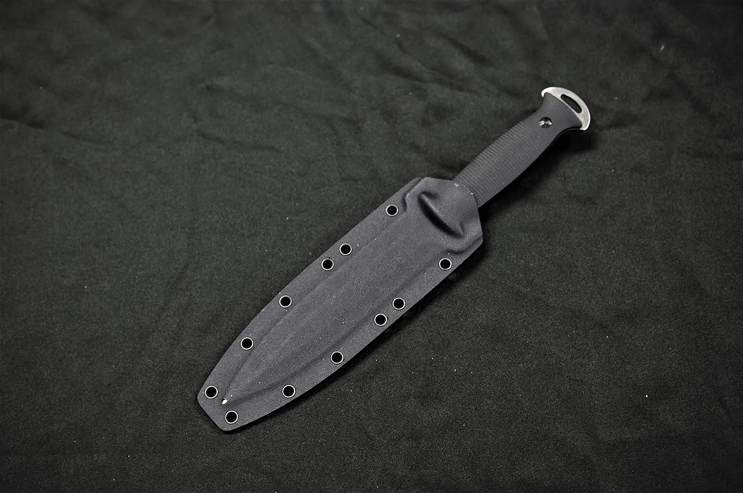 S-TEC Tactical Hunting Fixed Blade G10 Composite Handle Knife w/ Kydex Sheath