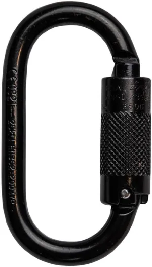 Safewaze 019-9002 Oval Steel Triple Lock Carabiner