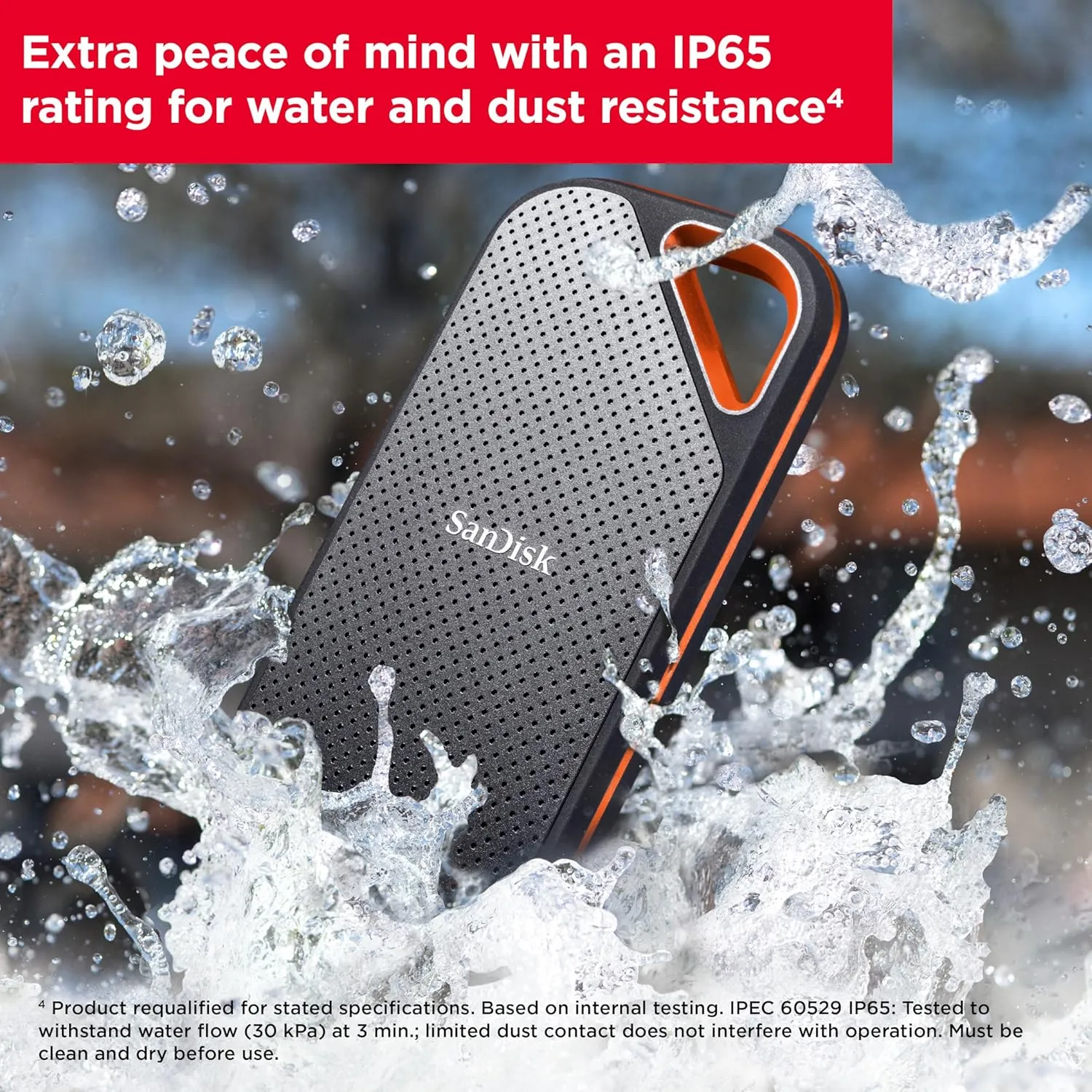 SanDisk 1TB Extreme PRO Portable SSD - Up to 2000MB/s - USB-C, USB 3.2 Gen 2x2, IP65 Water and Dust Resistance, Updated Firmware - External Solid State Drive - SDSSDE81-1T00-G25