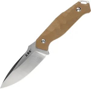 Sanrenmu Fixed Blade Knife with Sheath Outdoor Knife G10 Handle 12C27 Steel Material Blade 3.94 Inch S718 (Brown)