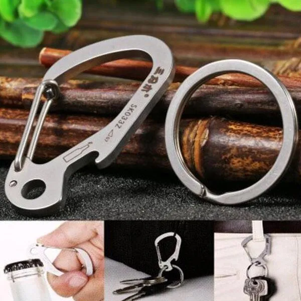 Sanrenmu SK033Z Multifunctional Tool Key Chain for Outdoors Silver