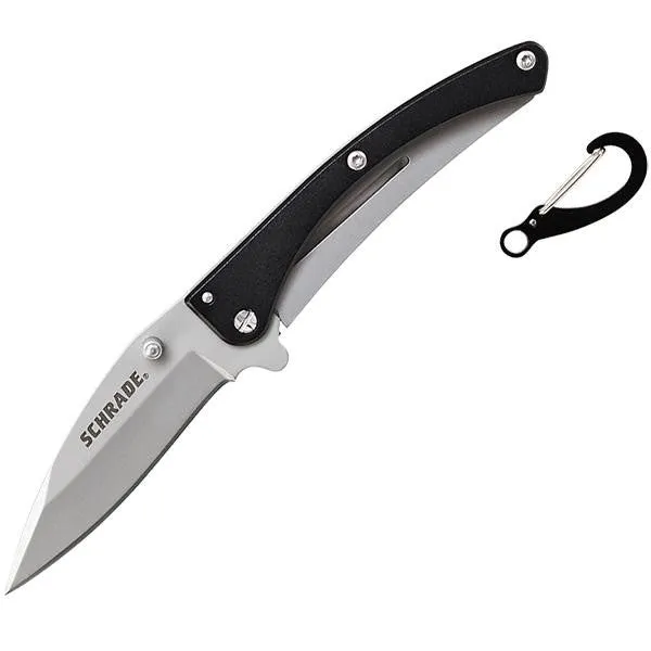 SCH222BK, Black Aluminum-Stainless Handle, Plain w-Clip
