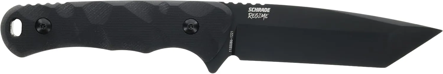 Schrade Delta Class Rigime Fixed Blade 8.5in with 3.83in AUS-8 Steel Blade and G-10 Handle for Hunting, and Bushcraft