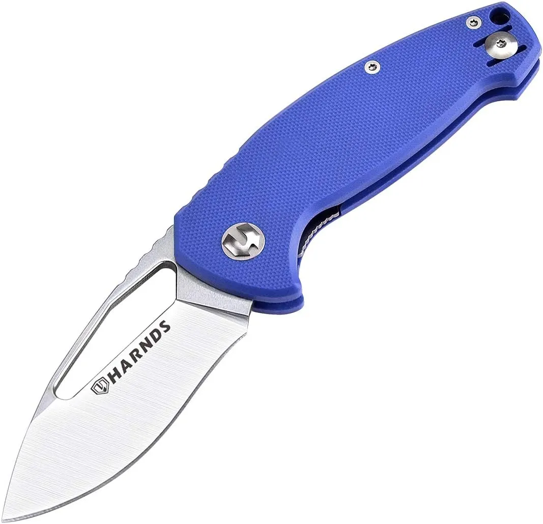 Seal CK6120 Folding Knife with Aus-8 Steel Blade Pocket Knife with G10 Handle Pocketclip (blue)