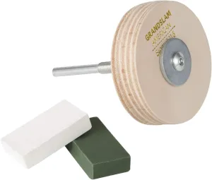 Sharpening Wheel Stropping 3" Wheel Leather Wheel Honing Wheel Leather Polishing Wheel Knife Sharpening Wheel Kit for Knives, Chisels, Woodworking Carving Tools