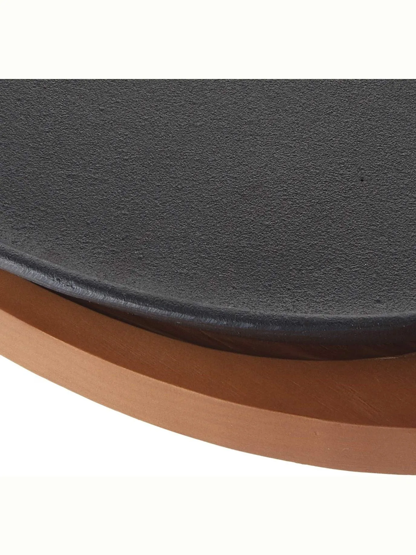 Skillet Cast Iron With Wooden Tray 7"x10" efajko1