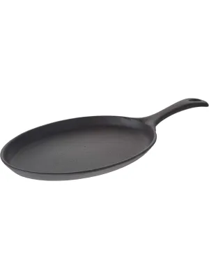 Skillet Cast Iron With Wooden Tray 7"x10" efajko1
