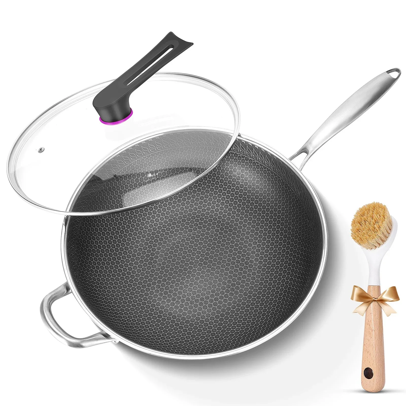 Skillet Stainless Worldwide shipping High-value Honeycomb Nonstick
