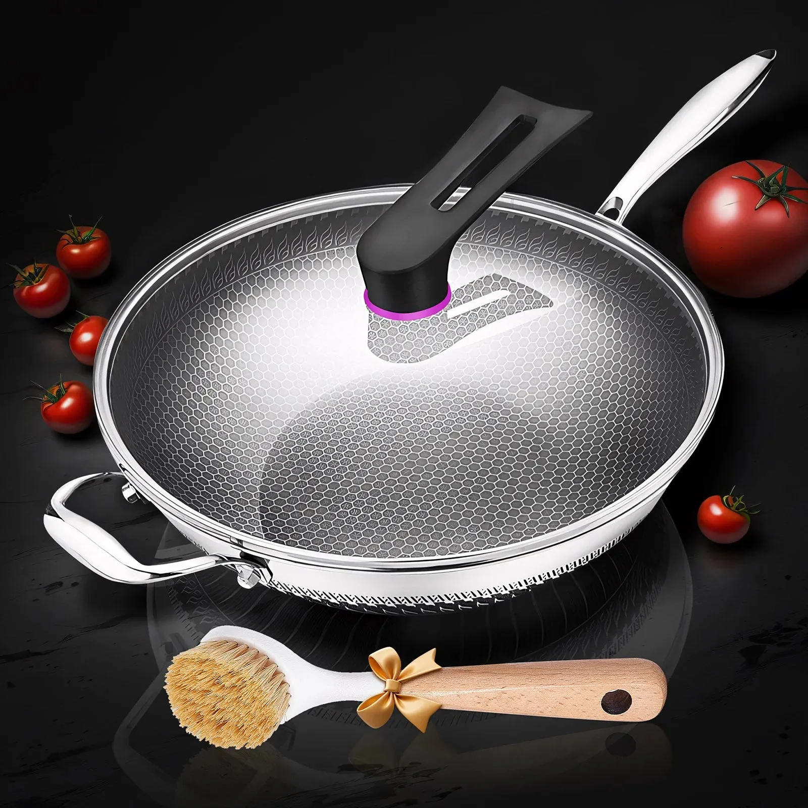 Skillet Stainless Worldwide shipping High-value Honeycomb Nonstick