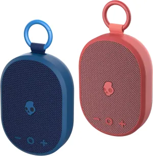 Skullcandy Kilo Wireless Bluetooth Speaker Bundle - (2) IPX7 Waterproof Mini Bluetooth Speakers with 24 Hour Battery, Downward Firing Passive Radiators, and True Wireless Pairing