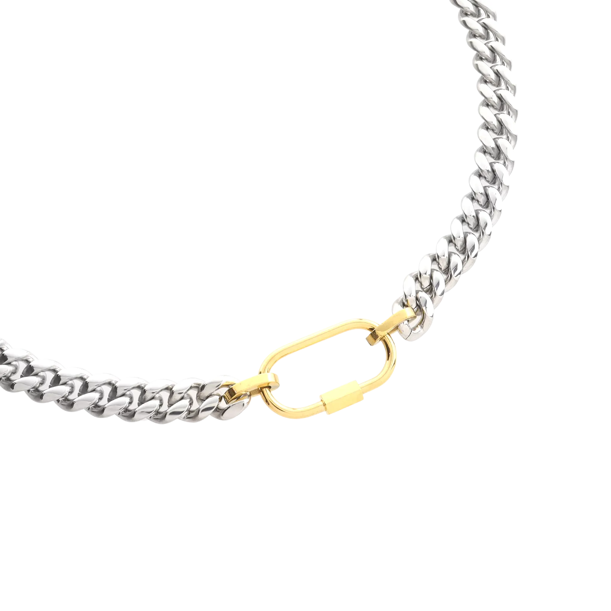 SLEEK CARABINER ANNE MIX NECKLACE