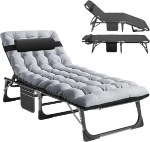 Slsy Folding Bed with Mattress, Cot Size Foldable Guest Beds, Hideaway Cot for Adults, Portable Fold up Bed with Adjustable Positions for Home, Office, Indoor, Outdoor