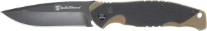 Smith & Wesson Freelancer 8in High Carbon S.S. Push Button Folding Knife with 3.2in Clip Point Blade and G10 Handle for Outdoor, Tactical, Survival and EDC