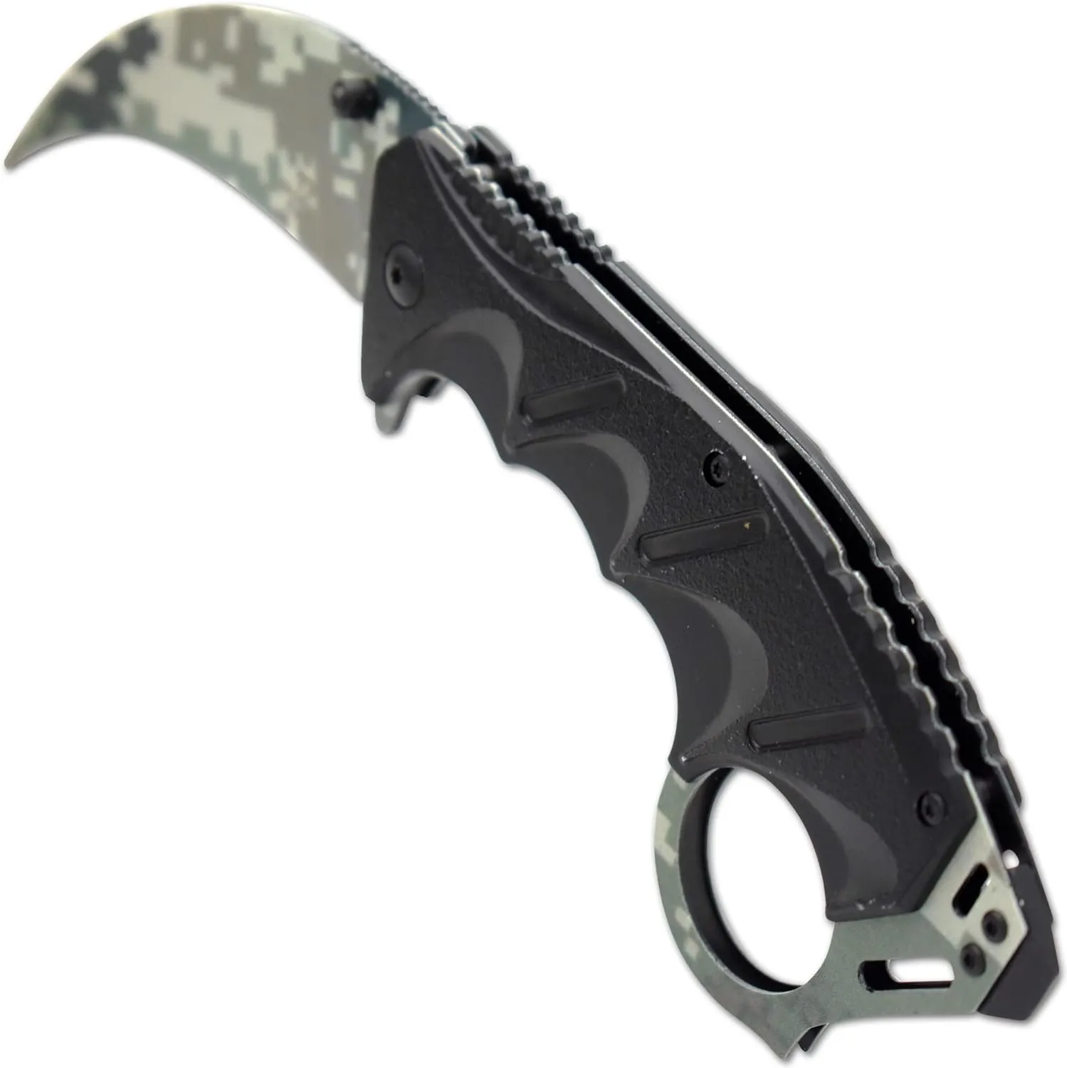 Snake Eye Tactical Everyday Carry Assist Style Folding Pocket Knife EDC (Green Camo)