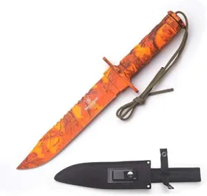 Snake Eye Tactical Full Tang Rescue Style Bowie Knife w/Sheath & Survival Kit Hunting Camping Fishing Outdoors Razor Sharp Blade