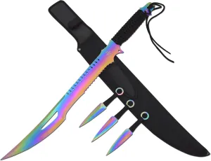 Snake Eye Tactical Snake Eye Tactical Fantasy-Machete Outdoors-Camping (Rainbow)
