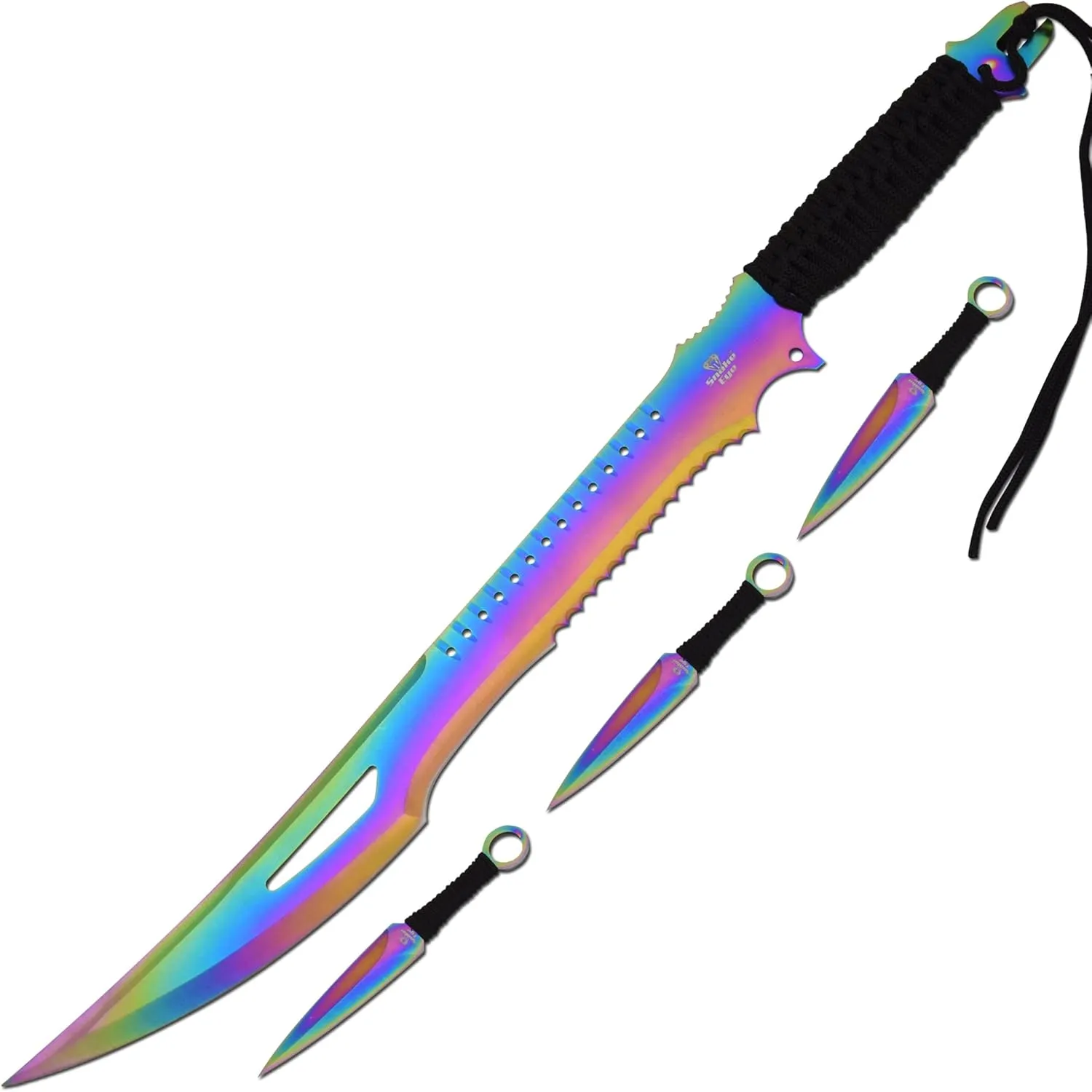 Snake Eye Tactical Snake Eye Tactical Fantasy-Machete Outdoors-Camping (Rainbow)