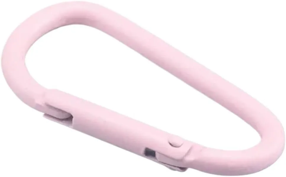 Snap Hooks 5-20Pcs/set Aluminum Alloy Carabiner Buckle Camping Equipment Backpack Buckle Water Bottle Hanging Buckle Snap Hook Keychai(Light Pink,4.5cm 20PCS)